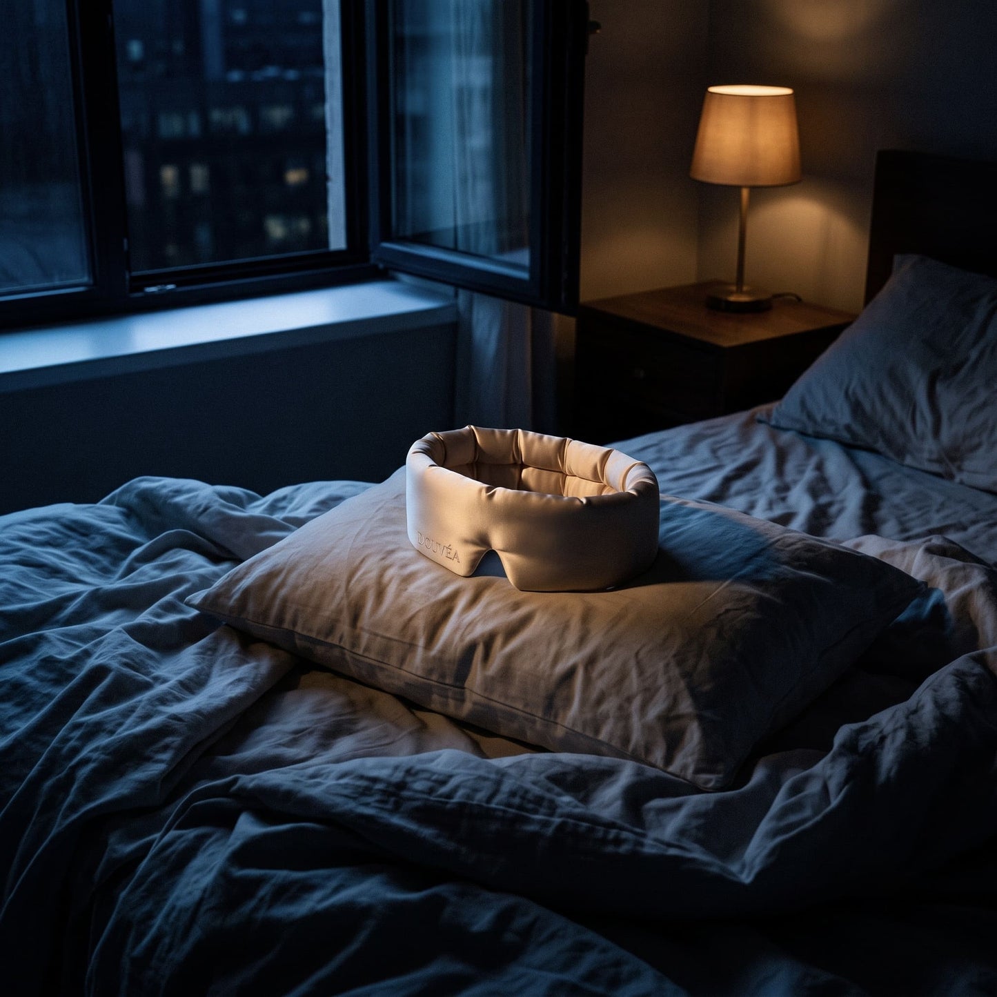 Masque de nuit en soie de mûrier