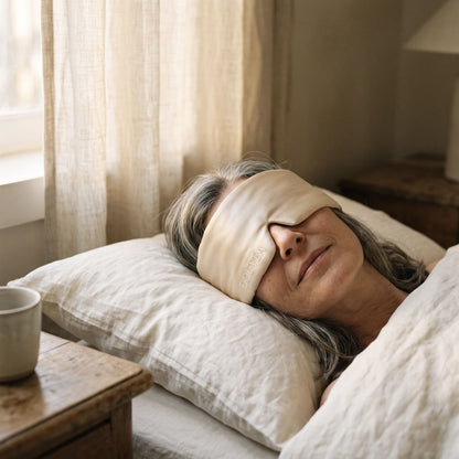 Masque de nuit en soie de mûrier